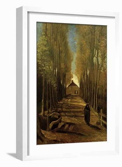 Poplar Avenue in Autumn, October 1884-Vincent van Gogh-Framed Premium Giclee Print