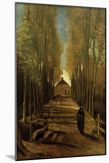 Poplar Avenue in Autumn, October 1884-Vincent van Gogh-Mounted Premium Giclee Print