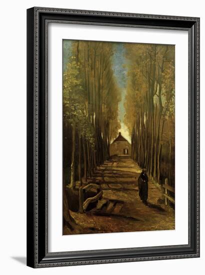 Poplar Avenue in Autumn, October 1884-Vincent van Gogh-Framed Premium Giclee Print