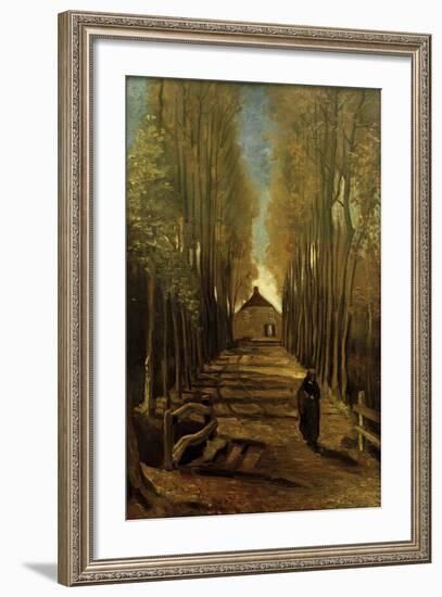 Poplar Avenue in Autumn, October 1884-Vincent van Gogh-Framed Giclee Print