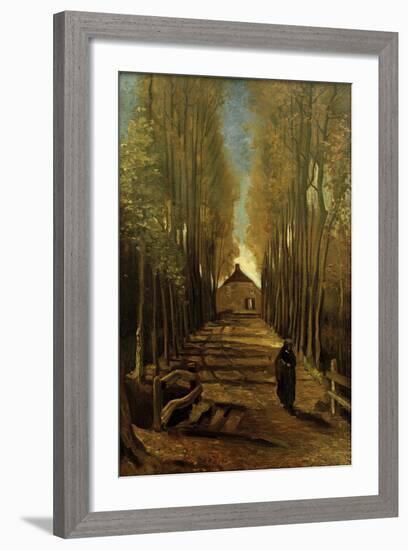 Poplar Avenue in Autumn, October 1884-Vincent van Gogh-Framed Giclee Print