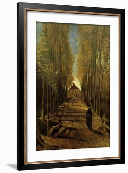 Poplar Avenue in Autumn, October 1884-Vincent van Gogh-Framed Giclee Print