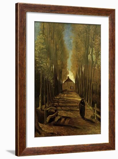 Poplar Avenue in Autumn, October 1884-Vincent van Gogh-Framed Giclee Print