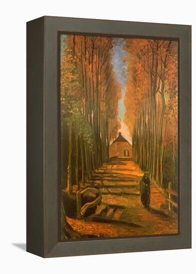 Poplar-Lined Path, 1884-Vincent van Gogh-Framed Premier Image Canvas