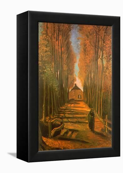 Poplar-Lined Path, 1884-Vincent van Gogh-Framed Premier Image Canvas