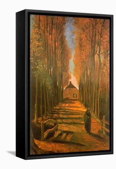 Poplar-Lined Path, 1884-Vincent van Gogh-Framed Premier Image Canvas