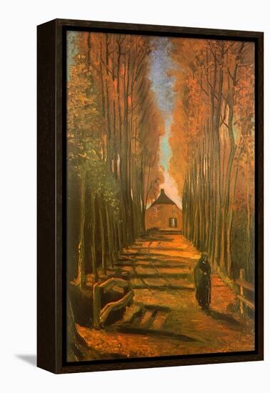 Poplar-Lined Path, 1884-Vincent van Gogh-Framed Premier Image Canvas
