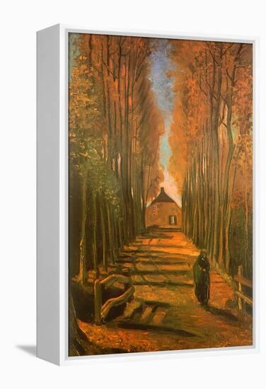 Poplar-Lined Path, 1884-Vincent van Gogh-Framed Premier Image Canvas