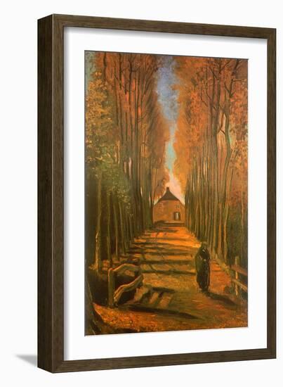 Poplar-Lined Path, 1884-Vincent van Gogh-Framed Giclee Print