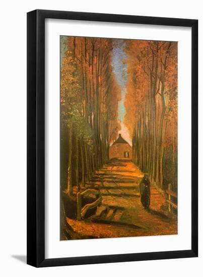 Poplar-Lined Path, 1884-Vincent van Gogh-Framed Giclee Print