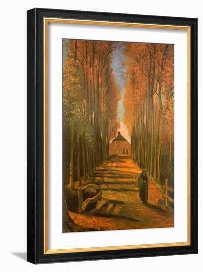 Poplar-Lined Path, 1884-Vincent van Gogh-Framed Giclee Print