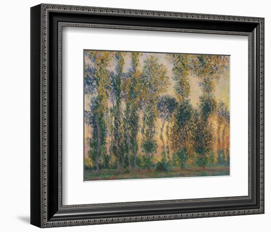 Poplars at Giverny, Sunrise, 1888-Claude Monet-Framed Giclee Print