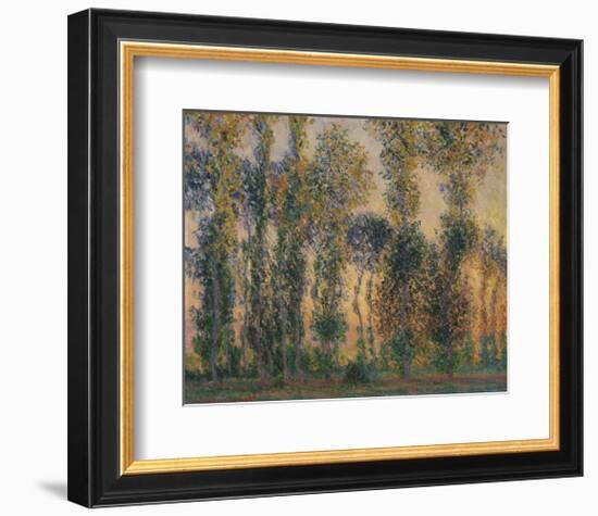 Poplars at Giverny, Sunrise, 1888-Claude Monet-Framed Art Print