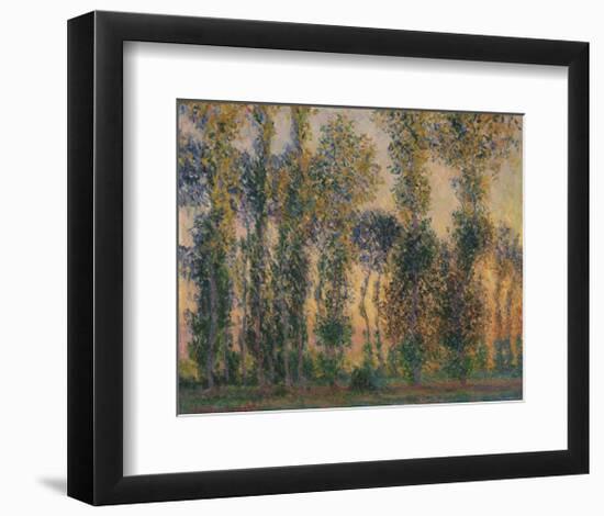 Poplars at Giverny, Sunrise, 1888-Claude Monet-Framed Art Print