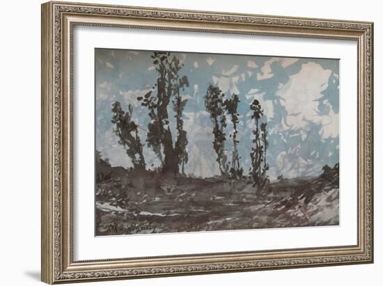 Poplars, c1839-1916, (1924)-Henri-Joseph Harpignies-Framed Giclee Print
