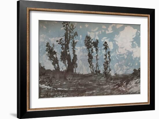 Poplars, c1839-1916, (1924)-Henri-Joseph Harpignies-Framed Giclee Print