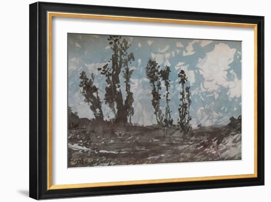 Poplars, c1839-1916, (1924)-Henri-Joseph Harpignies-Framed Giclee Print