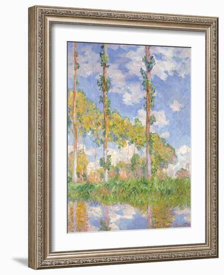 Poplars in the Sun, 1891-Claude Monet-Framed Premium Giclee Print