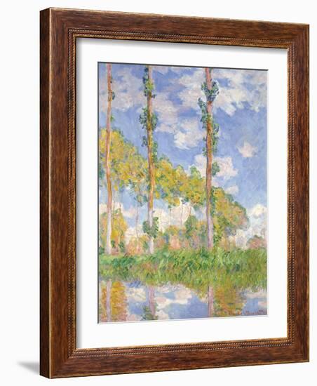 Poplars in the Sun, 1891-Claude Monet-Framed Premium Giclee Print