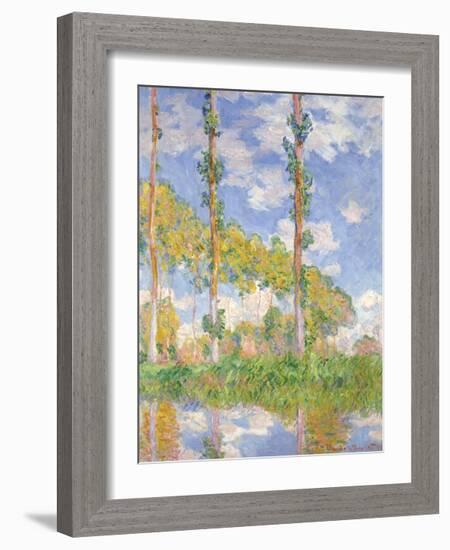 Poplars in the Sun, 1891-Claude Monet-Framed Premium Giclee Print