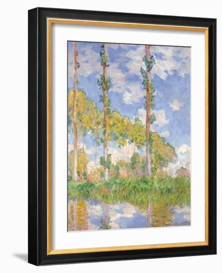 Poplars in the Sun, 1891-Claude Monet-Framed Premium Giclee Print