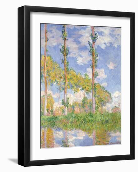 Poplars in the Sun, 1891-Claude Monet-Framed Premium Giclee Print