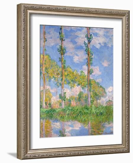 Poplars in the Sun, 1891-Claude Monet-Framed Giclee Print