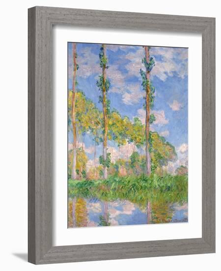 Poplars in the Sun, 1891-Claude Monet-Framed Giclee Print