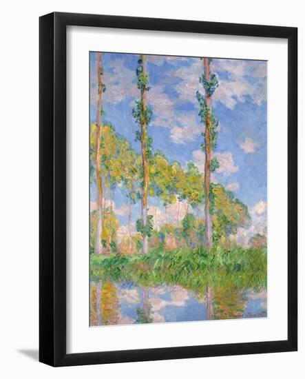 Poplars in the Sun, 1891-Claude Monet-Framed Giclee Print