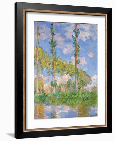 Poplars in the Sun, 1891-Claude Monet-Framed Giclee Print