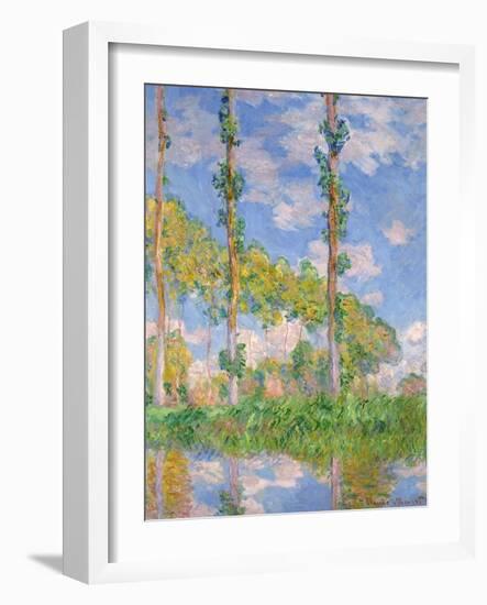 Poplars in the Sun, 1891-Claude Monet-Framed Giclee Print