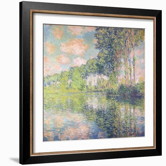 Poplars on the Epte, C.1891-Claude Monet-Framed Giclee Print