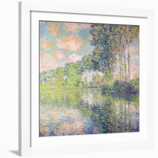 Poplars on the Epte, C.1891-Claude Monet-Framed Giclee Print