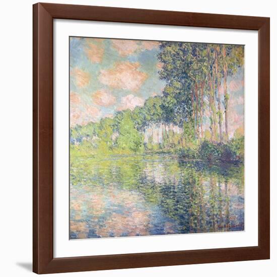 Poplars on the Epte, C.1891-Claude Monet-Framed Giclee Print