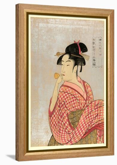 Poppen O Fuku Musume-Kitagawa Utamaro-Framed Premier Image Canvas