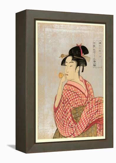 Poppen O Fuku Musume-Kitagawa Utamaro-Framed Premier Image Canvas