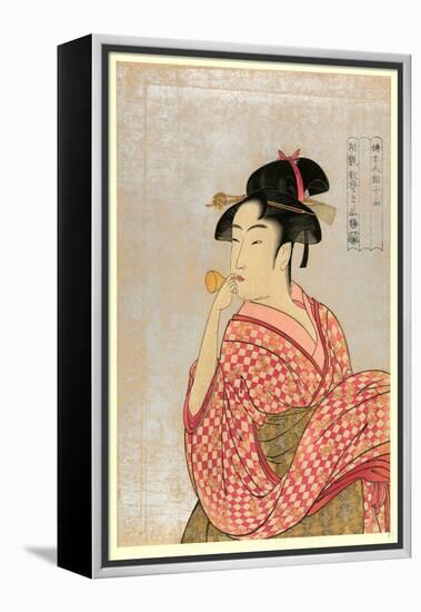 Poppen O Fuku Musume-Kitagawa Utamaro-Framed Premier Image Canvas