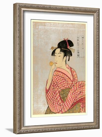 Poppen O Fuku Musume-Kitagawa Utamaro-Framed Giclee Print