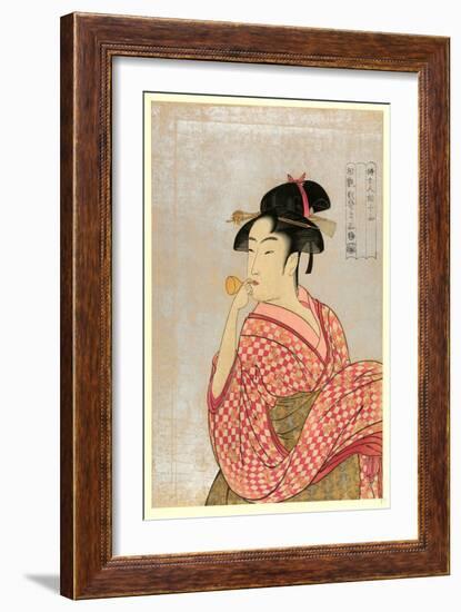 Poppen O Fuku Musume-Kitagawa Utamaro-Framed Giclee Print