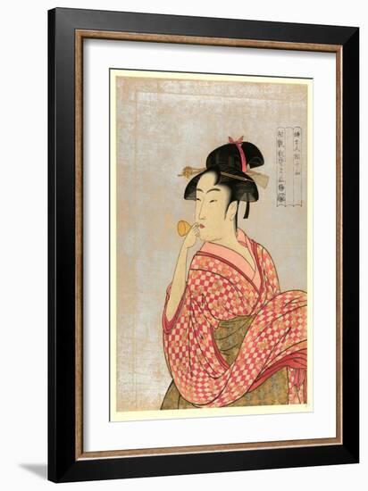 Poppen O Fuku Musume-Kitagawa Utamaro-Framed Giclee Print