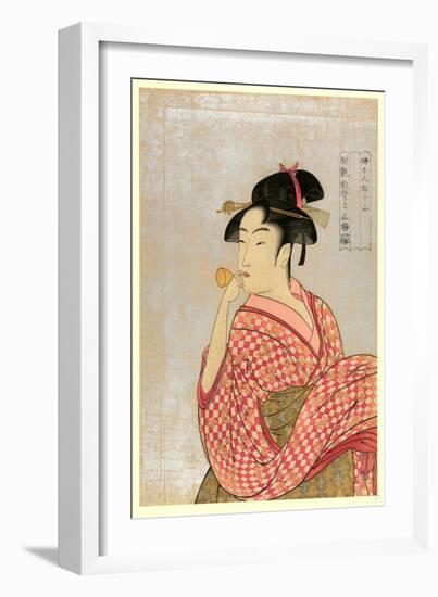 Poppen O Fuku Musume-Kitagawa Utamaro-Framed Giclee Print