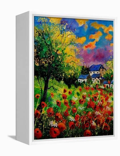 Poppies And Daisies 560110-Pol Ledent-Framed Stretched Canvas