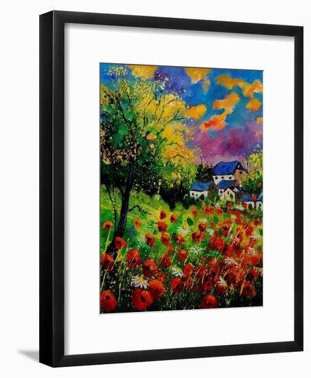 Poppies And Daisies 560110-Pol Ledent-Framed Art Print