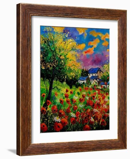 Poppies And Daisies 560110-Pol Ledent-Framed Art Print