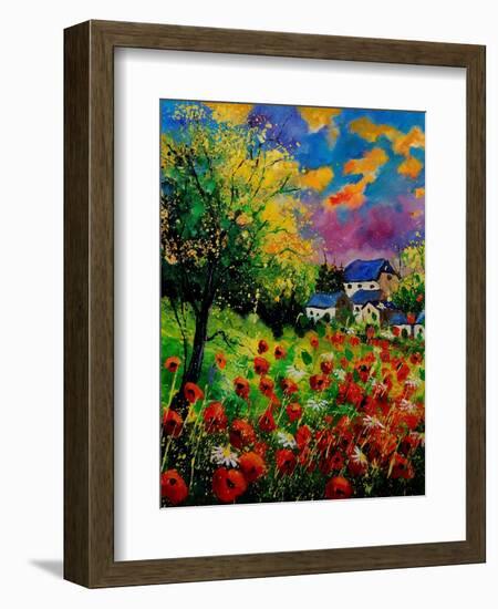 Poppies And Daisies 560110-Pol Ledent-Framed Art Print