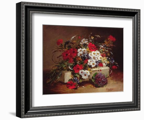 Poppies and Daisies-Eugene Henri Cauchois-Framed Giclee Print