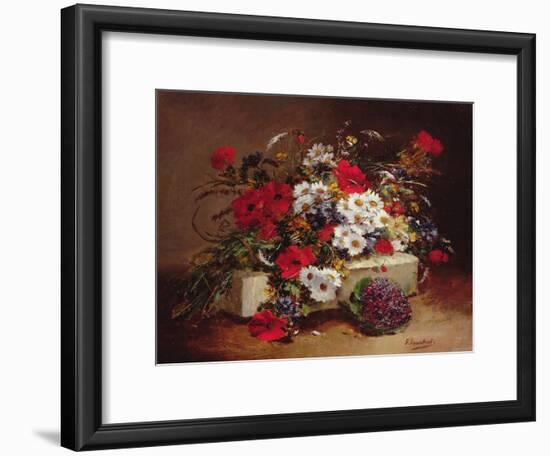 Poppies and Daisies-Eugene Henri Cauchois-Framed Giclee Print