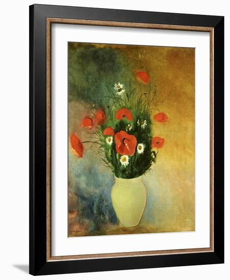 Poppies and Daisies-Odilon Redon-Framed Giclee Print