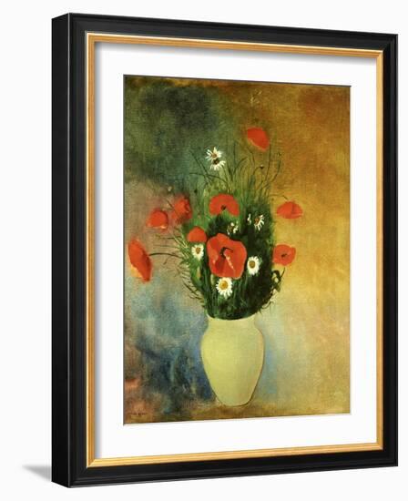 Poppies and Daisies-Odilon Redon-Framed Giclee Print