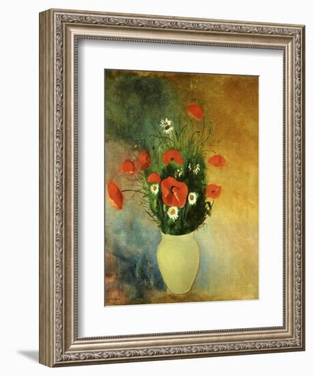 Poppies and Daisies-Odilon Redon-Framed Giclee Print